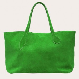 Little Liffner Mega Sprout Suede Tote Donna Verdi | 5810-YUIEA