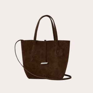 Little Liffner Sprout Mini Suede Tote Donna Marroni Scuro | 9271-NYOEQ