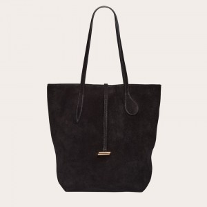 Little Liffner Tall Sprout Suede Tote Donna Nere | 5243-JKLTM